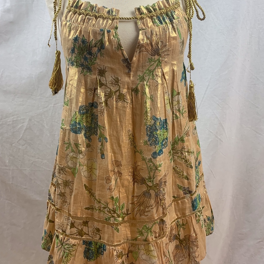 LaRok Beautiful Gold Silk Blouse